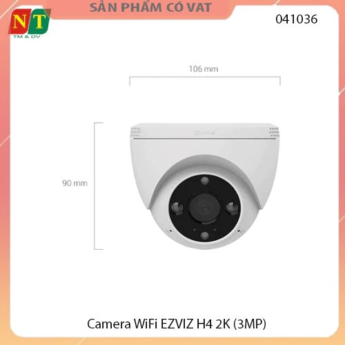 Camera WiFi bán cầu thông minh EZVIZ H4 2K (3MP) - Hàng chính hãng - Full vat