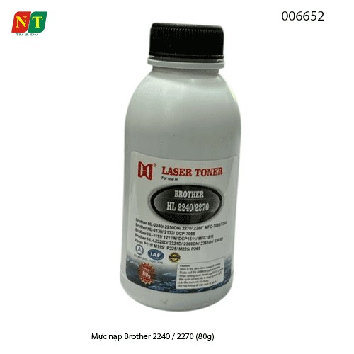 Mực nạp Brother 2240/2270 (80g) – Mực đổ Brother 2240/2270 – Đen đậm, sạch máy – Full VAT