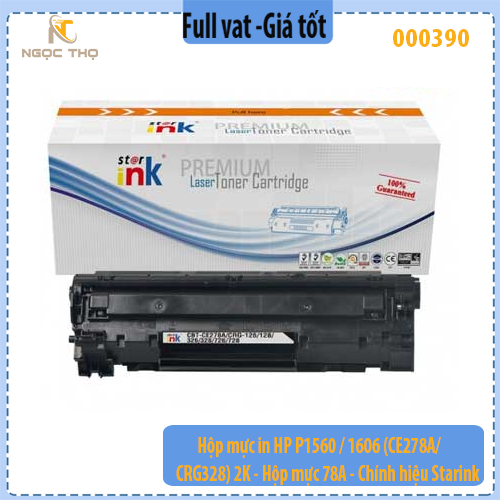 Hộp Mực In dùng HP CE278A / 326 / 328 / 726 / 728 ( Hộp mực 78A ) - Hàng chính hiệu StarInk - Full Vat - Có lỗ đổ mực