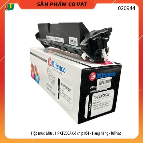 Hộp mực  Mitsu HP CF230A / 30A / Canon 051  Có chíp  - Có lỗ đổ mực  - full vat