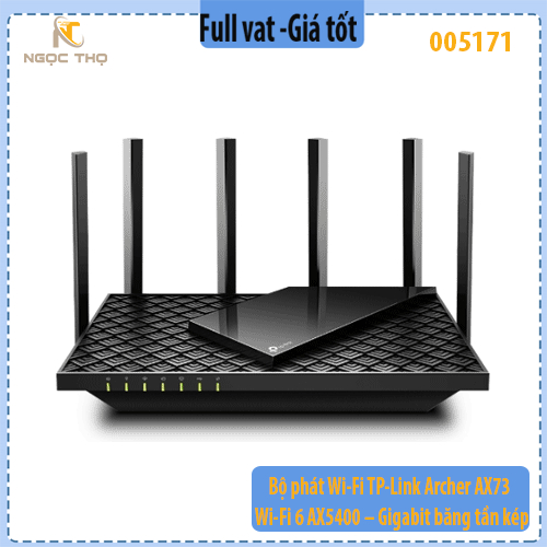 Bộ Phát Wi-Fi TP-Link Archer AX73 (AX5400) – Wi-Fi 6 Gigabit băng tần kép – Kết nối tới ~200 thiết bị – Chính hãng
