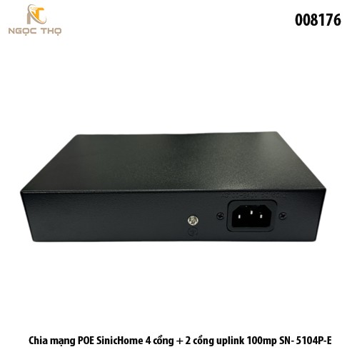 Switch PoE SinicHome SN-5104P-E – Chia mạng poe - 4 cổng PoE + 2 uplink | 10/100Mbps – Chính hãng – Full VAT