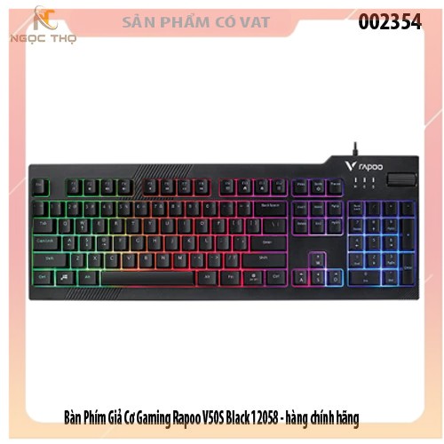 Bàn Phím Giả Cơ Gaming Rapoo V50S Black 12058 - hàng chính hãng - full vat