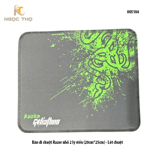 Bàn di chuột Razer 20×25cm – dày 2mm, khâu viền 360°, vải in nhiệt, đế cao su – Hàng zin – Full VAT