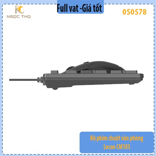 Bộ phím chuột văn phòng Lecoo CM103 – Chính Hãng – Gõ Êm – Chống Nước Nhẹ – Cắm Là Dùng –  Có dây - Full  VAT