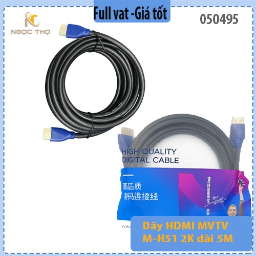 Dây HDMI MVTV M-H51 2K Dài 5M – Chính Hiệu, Giá Tốt, Hỗ Trợ Độ Phân Giải 2K