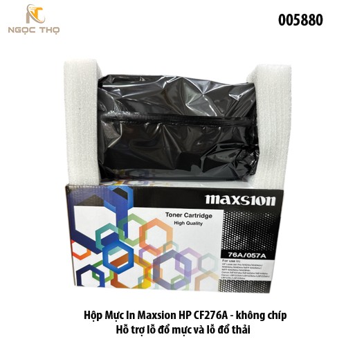 Hộp Mực In Maxsion HP CF276A – Không chip – Có lỗ đổ mực & lỗ thải – 3.000 trang – Full VAT
