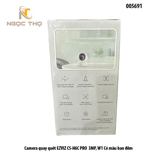 Camera Quay Quét EZVIZ CS-H6C Pro 3MP – Ban Đêm Có Màu – Đàm Thoại 2 Chiều – Chính Hãng – Full VAT