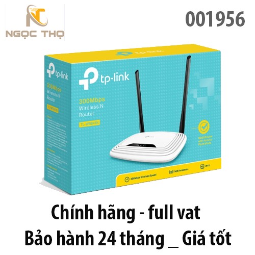 Bộ phát Wi‑Fi TP‑Link TL ‑ WR841N – Chuẩn N 300Mbps – 2 ăng‑ten ngoài –  841 Chính hãng - có hỗ trợ cài đặt - full vat