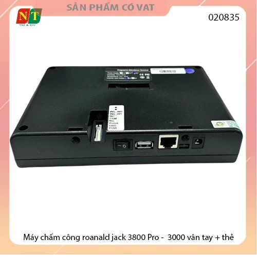 Máy chấm công roanald jack 3800 Pro -  3000 vân tay + thẻ  - full vat - Hỗ trợ cài qua untra