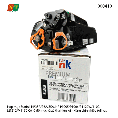 Hộp Mực In StarInk HP CB435A / CB436A / CE285A / Canon CRG-325 – Hộp mực 35A / 85A – Có Lỗ Đổ Mực & Xả Thải – Chính Hiệu