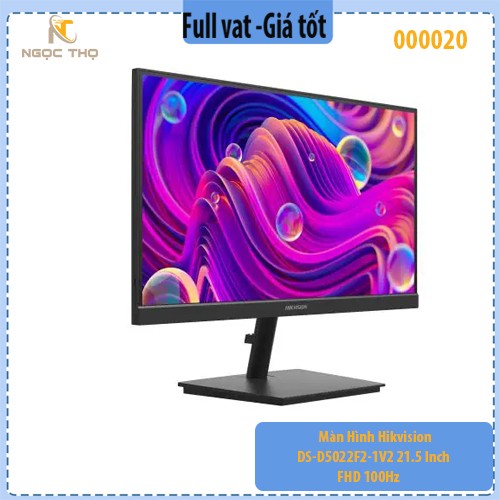 Màn Hình Hikvision DS-D5022F2-1V2 21.5 Inch – FHD 100Hz – Viền Mỏng Tràn Viền – HDMI/VGA – Chính Hãng
