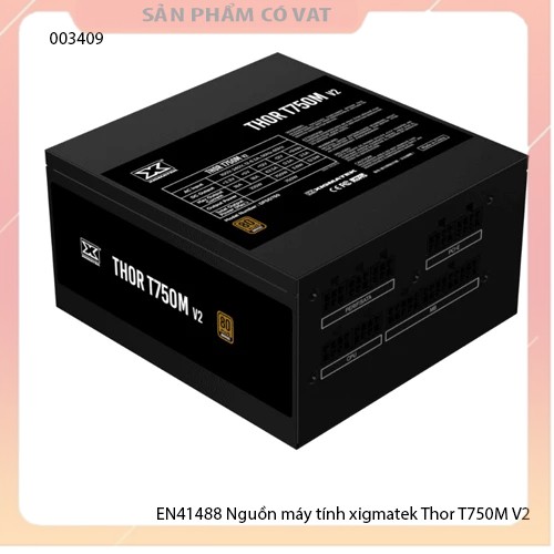 Nguồn máy tính xigmatek EN41488  Thor T750M V2 (750W, Modular, 80Plus Bronze) dây cắm rời - Chính hãng