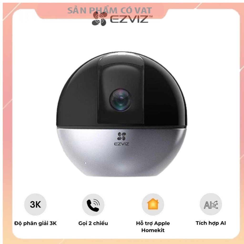 Camera trong nhà quay quét EZVIZ CS-E6 3K 5M- Hàng Chính Hãng - full vat