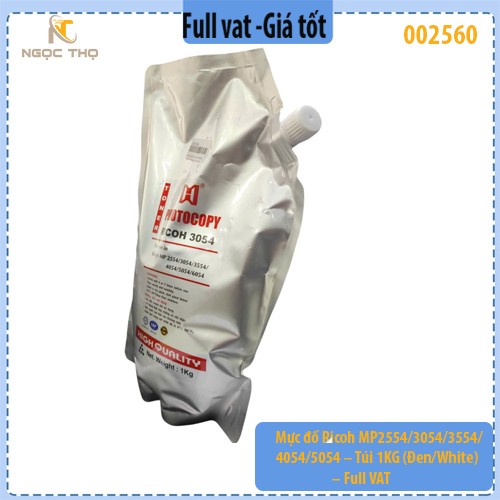 Mực đổ Ricoh MP2554/3054/3554/4054/5054 – Túi 1KG (Đen / White) – Full VAT