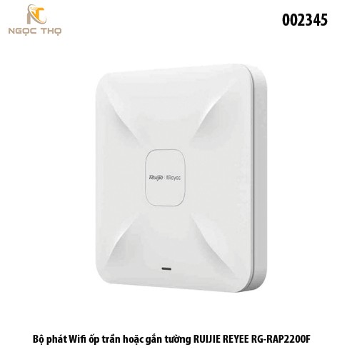 Bộ phát Wi‑Fi Ruijie Reyee RG‑RAP2200(F) – Ốp trần/treo tường – AC1300 (1267Mbps) Dual Band – 110 user – Quản lý Cloud