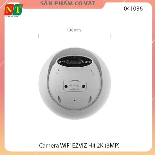 Camera WiFi bán cầu thông minh EZVIZ H4 2K (3MP) - Hàng chính hãng - Full vat