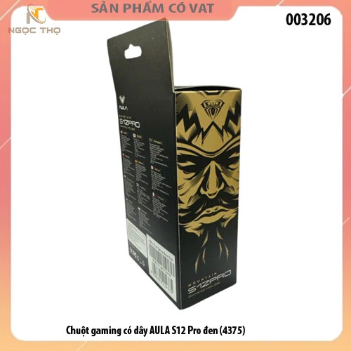 Chuột Gaming Có Dây AULA S12 Pro – LED RGB – DPI 12800 – Chính Hãng – Full VAT