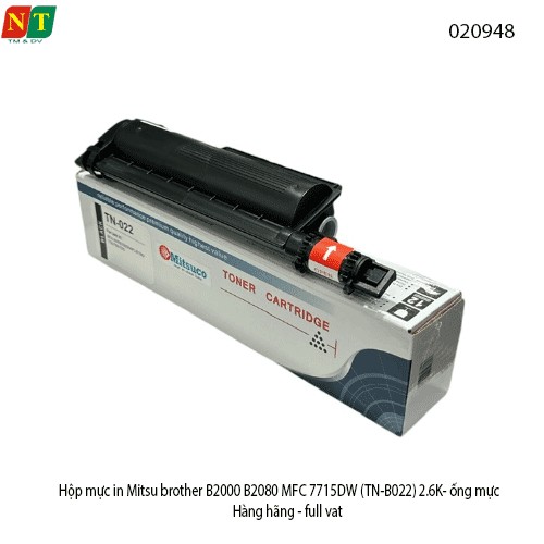 Hộp mực in Mitsuco Brother TN-B022 B2000 B2080 MFC 7715DW – ống mực 2.6K – trắng đen – full VAT