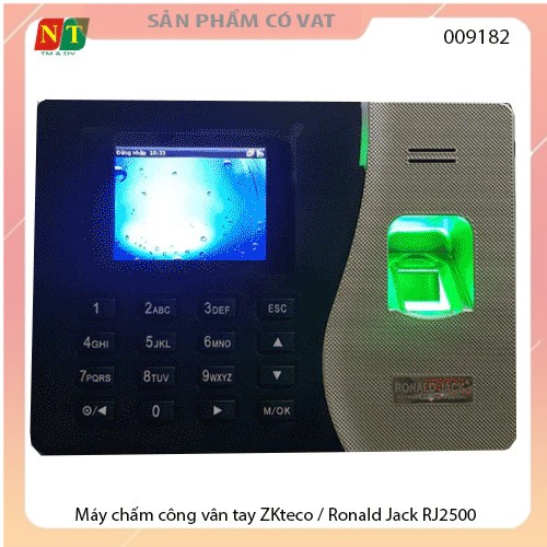 Máy chấm công vân tay ZKteco / Ronald Jack RJ2500 - full vat ( Hỗ trợ cài đặt qua untra )