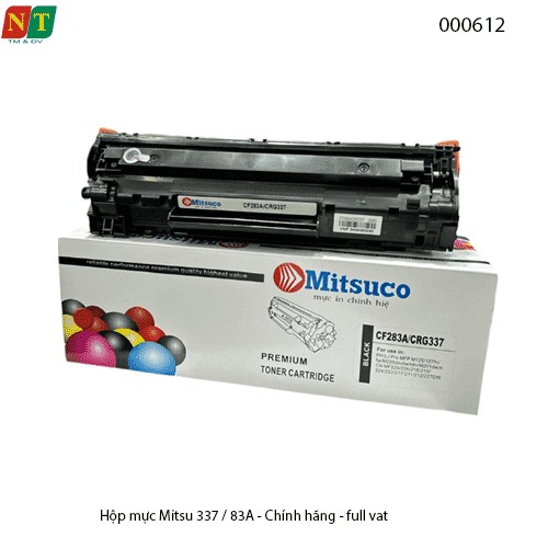 Hộp mực Mitsuco 337 / 83A (CF283A) – Có lỗ đổ & đổ thải – Chính hiệu – Full VAT