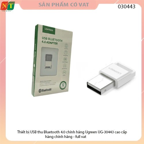 Thiết bị USB thu Bluetooth 4.0 chính hãng Ugreen UG-30443 cao cấp - hàng chính hãng  - full vat