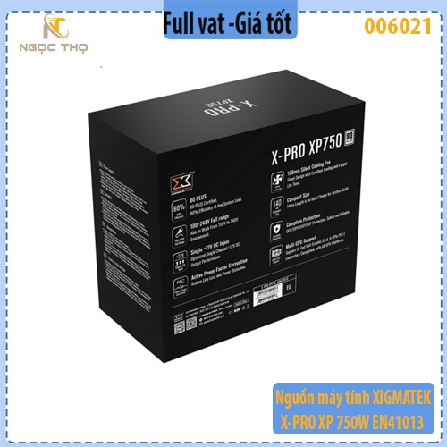 Nguồn máy tính XIGMATEK X-PRO XP750 EN41013 ( Màu đen ) - hàng chính hãng - full vat
