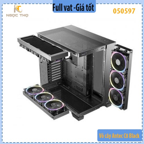 Vỏ case Antec C8 Black full tower E-ATX USB Type-C màu đen kính cường lực – case bể cá – chính hiệu – full VAT