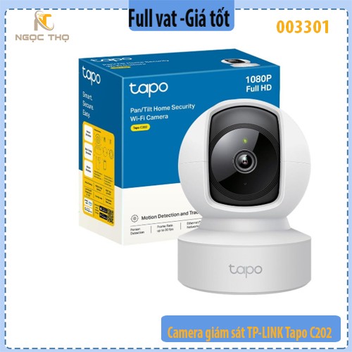 Camera Wi-Fi TP-LINK Tapo C202 – 1080p, Quay Quét 360°, Đàm Thoại 2 Chiều – Hàng chính hãng – Full VAT