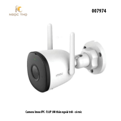 Camera Wi-Fi ngoài trời IMOU IPC-F32P (Bullet 2C 3MP) – 3MP 1296p, IR 30m, AI phát hiện người, IP67 – Chính hãng
