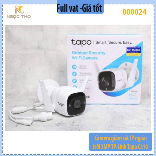 Camera IP ngoài trời TP-Link Tapo C310 – 3MP (2304×1296) – Wi-Fi/LAN – IR 30m – Đàm thoại 2 chiều - chính hãng