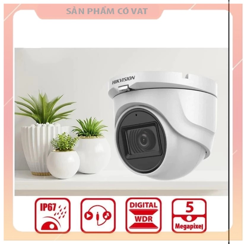 CAMERA HIKVISION DS-2CE76H0T-ITMFS TÍCH HỢP míc (DOME) 5.0