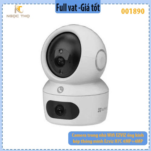 Camera 2 mắt EZVIZ H7C 8MP Trong Nhà Thông Minh, hồng ngoại 10m, phát hiện con người, phương tiện - full vat