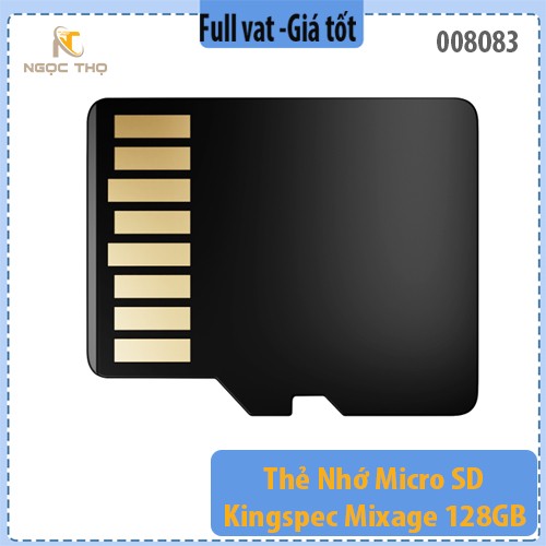 Thẻ nhớ Kingspec Mixage 128GB MicroSD – Tốc độ đọc 100MB/s, ghi 40MB/s* – Chính hãng – BH 36 tháng