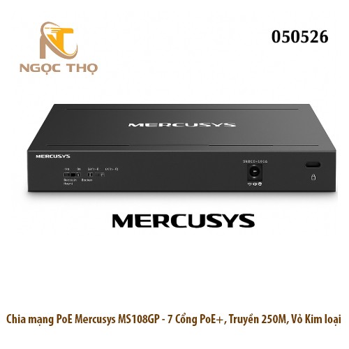Switch PoE Mercusys MS108GP – Chia mạng Poe 7 cổng PoE+ | 1 cổng uplink | Gigabit | Truyền 250m (Extend) | Vỏ kim loại