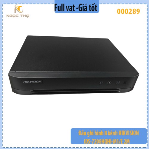 Đầu ghi HIKVISION iDS-7208HQHI-M1/E – 8 kênh TVI AI AcuSense – Chính hãng, Full VAT