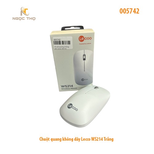 Chuột quang không dây Lecco WS214 Trắng – Nhỏ gọn, tiện dụng, thời trang, full VAT
