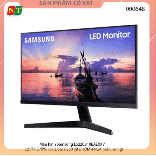 Màn hình Samsung LS22C310EAEXXV (22"/FHD/IPS/75Hz/5ms/250 nits/HDMI+VGA, viền mỏng) - Hàng chính hãng - full vat