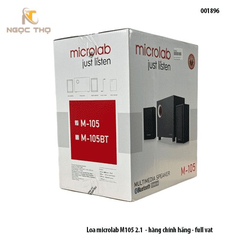 Loa Vi Tính Microlab M105 2.1 – Công Suất 10W RMS – Âm Bass Sâu, Vỏ Gỗ – Hàng Chính Hãng – Full VAT