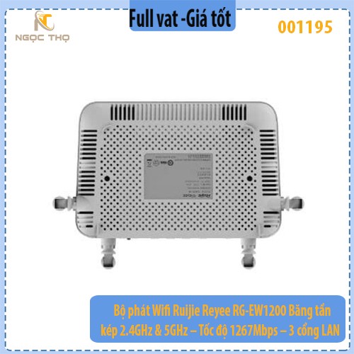 Bộ phát WiFi Ruijie RG-EW1200 – Smart Home Dual-band AC1200 MU-MIMO – Hỗ trợ Mesh – Chính hãng Full VAT