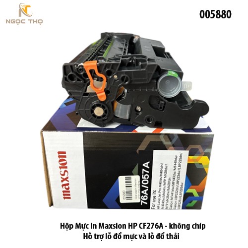 Hộp Mực In Maxsion HP CF276A – Không chip – Có lỗ đổ mực & lỗ thải – 3.000 trang – Full VAT