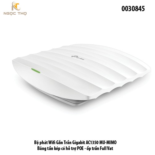 TP-Link Omada TL-EAP225 (AC1350) – Access Point gắn trần • Gigabit PoE • Băng tần kép • Quản lý Cloud – Chính hãng