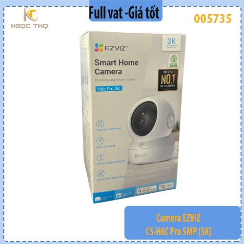 Camera EZVIZ CS-H6C Pro 5MP (3K) – Quay Quét 360° – Có Màu Ban Đêm – Đàm Thoại 2 Chiều – Chính hãng - full vat