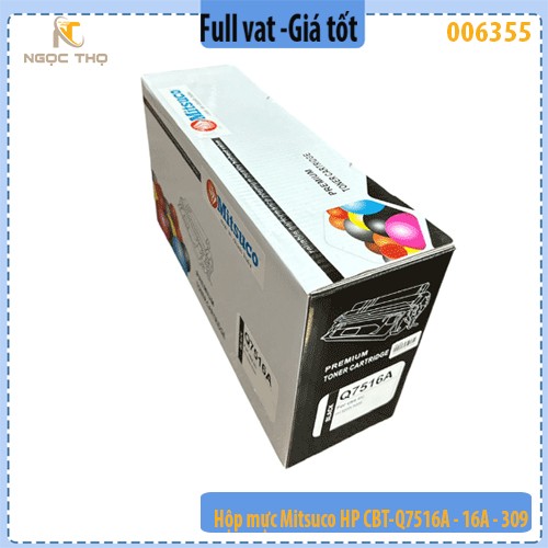 Hộp mực Mitsuco CBT-Q7516A (16A) / Canon CRG-309 – Chính hiệu – Full VAT