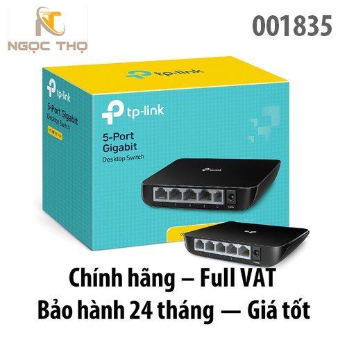 Switch TP-Link SG1005D – Bộ Chia Mạng 5 Cổng Gigabit 10/100/1000Mbps – Vỏ Nhựa – Plug & Play – Chính Hãng – BH 24 Tháng