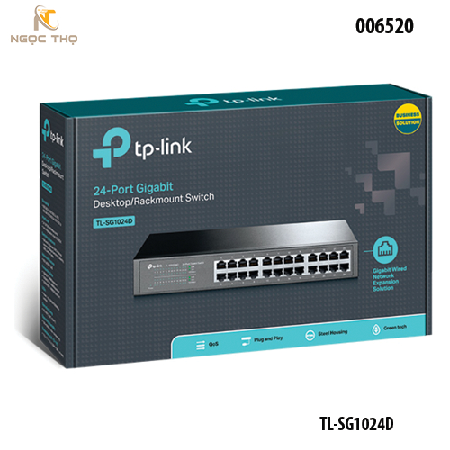 Chia mạng Switch TP-Link SG1024D – Bộ Chia Mạng Tplink 24 Cổng Gigabit 10/100/1000Mbps – Vỏ Kim Loại – Chính Hãng