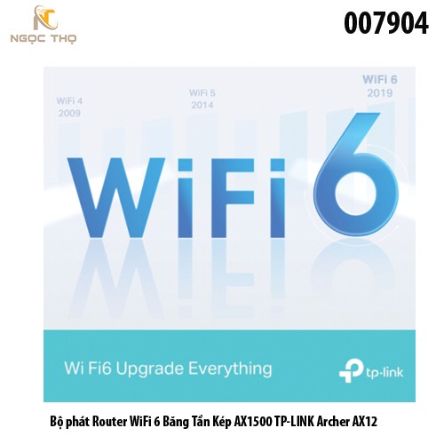 Bộ phát Wi-Fi 6 AX1500 TP-Link Archer AX12 – 1WAN + 4LAN Gigabit – Chính hãng | Full VAT