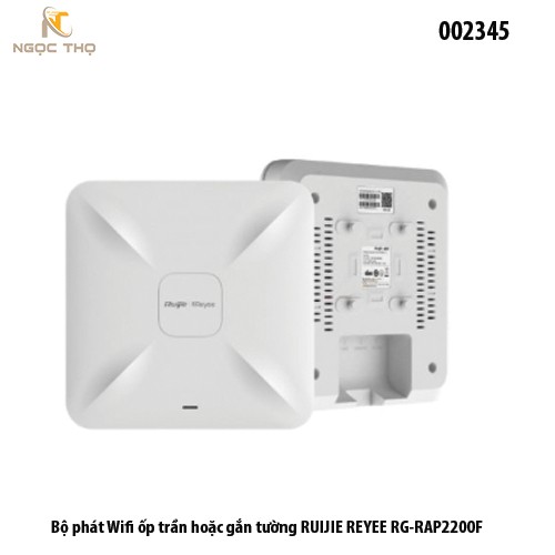 Bộ phát Wi‑Fi Ruijie Reyee RG‑RAP2200(F) – Ốp trần/treo tường – AC1300 (1267Mbps) Dual Band – 110 user – Quản lý Cloud
