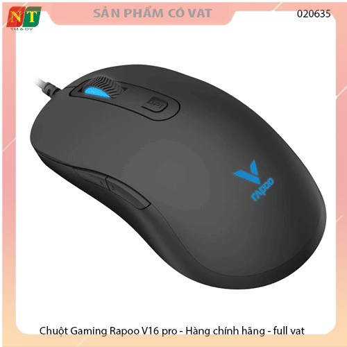 Chuột máy tính có dây gaming Rapoo V16 RGB Black- Hàng hãng- Full Vat
