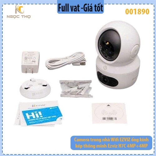 Camera 2 mắt EZVIZ H7C 8MP Trong Nhà Thông Minh, hồng ngoại 10m, phát hiện con người, phương tiện - full vat